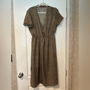 Leopard Print Midi Dress